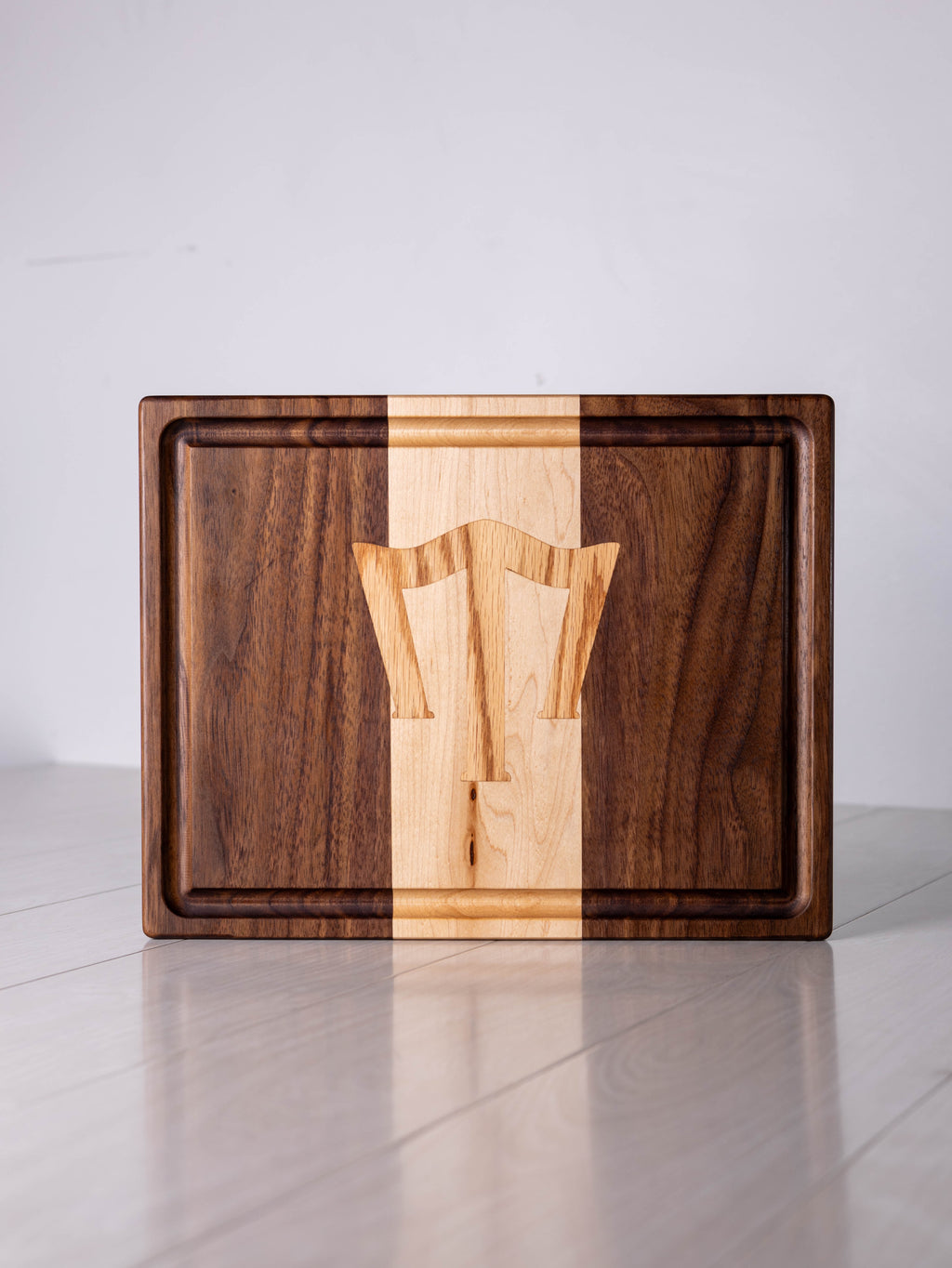 Walnut / Maple w/ Red Oak inlay Cutting Board