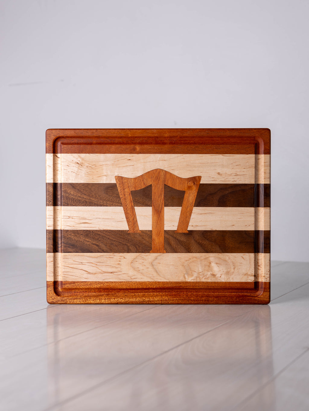 Mahogany / Maple / Walnut w/ Mahogany inlay Cutting Board