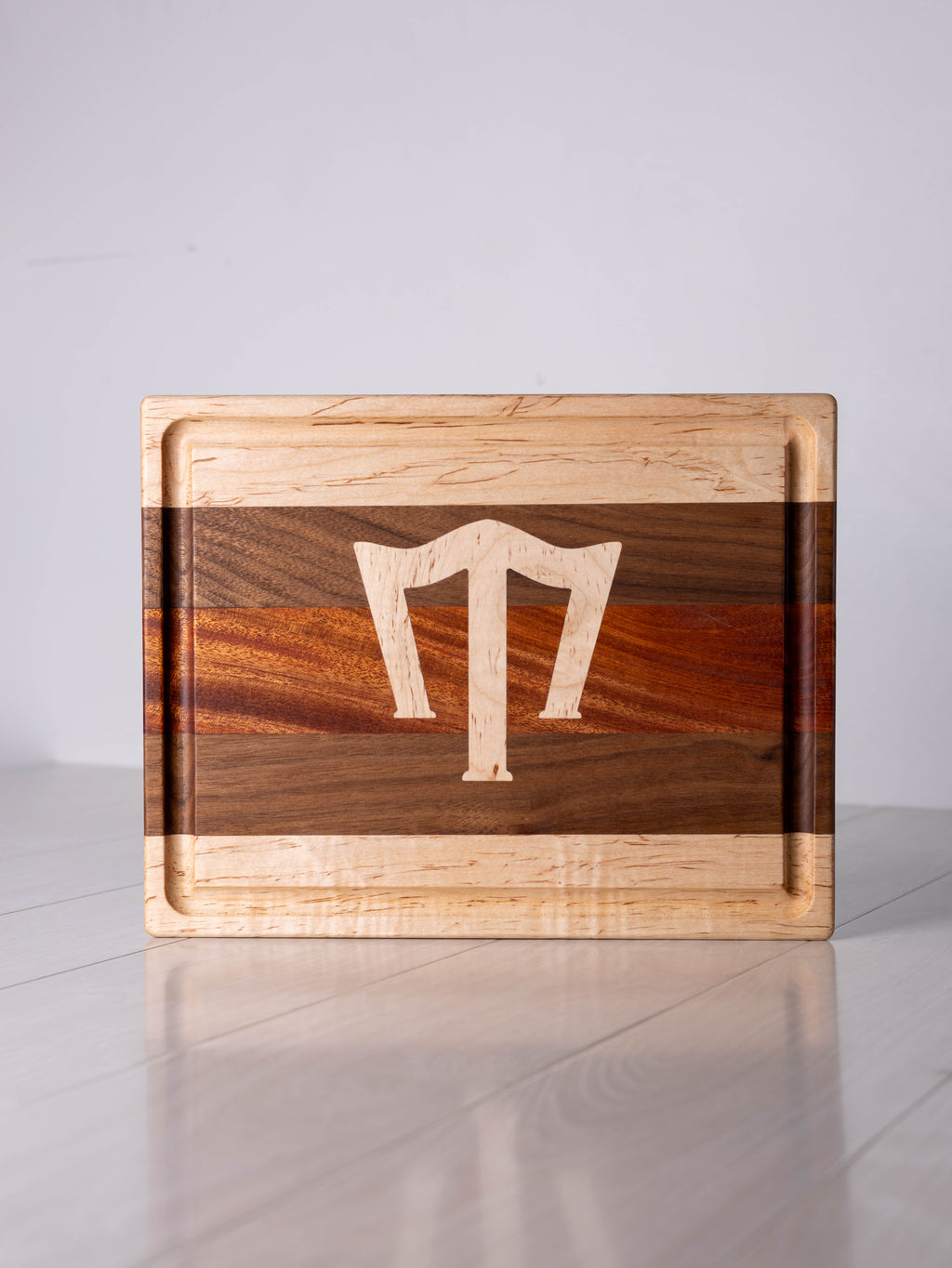 Maple/ Walnut/ Mahogany w/ Maple inlay Cutting Board