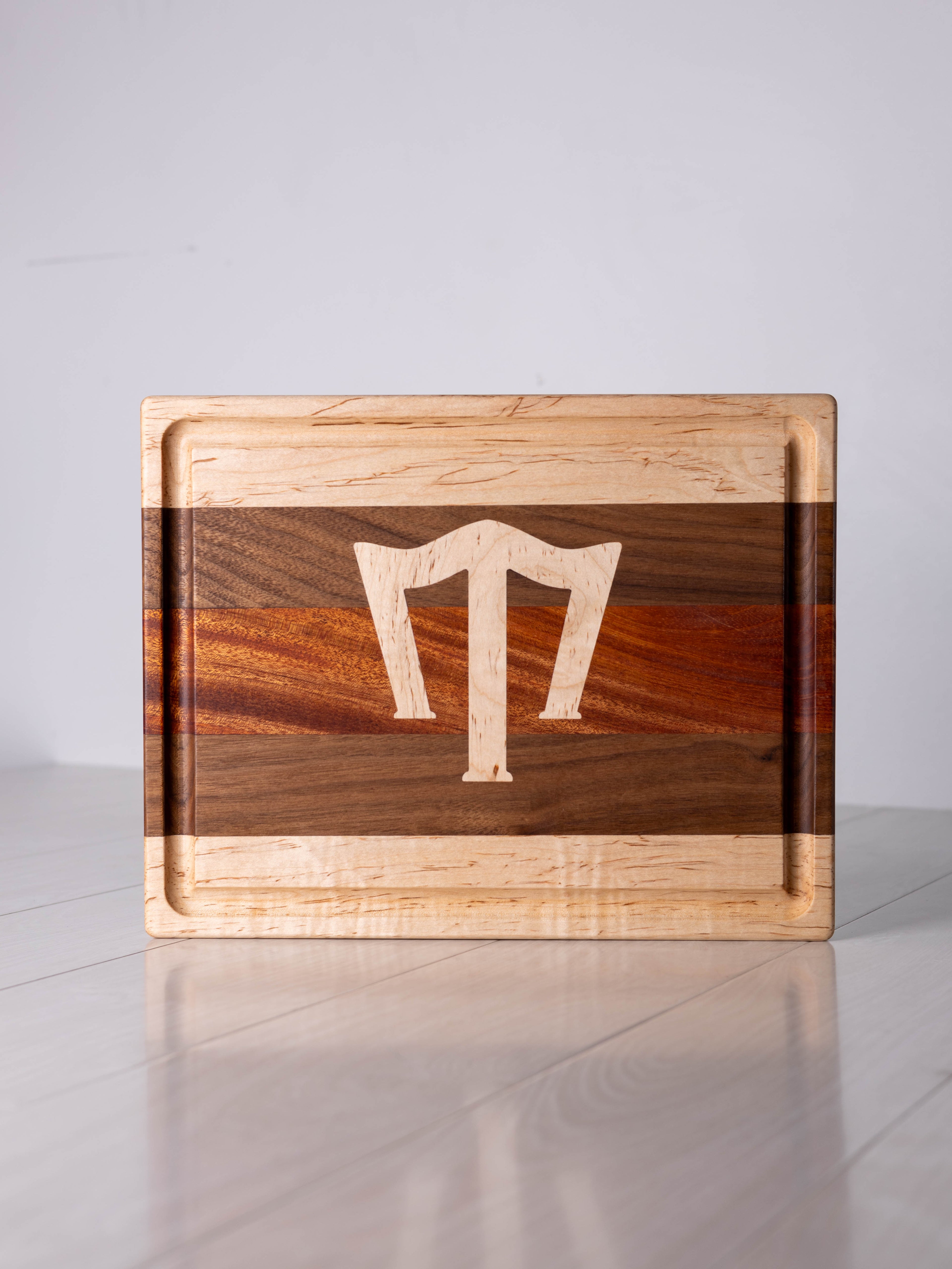 Maple/ Walnut/ Mahogany w/ Maple inlay Cutting Board