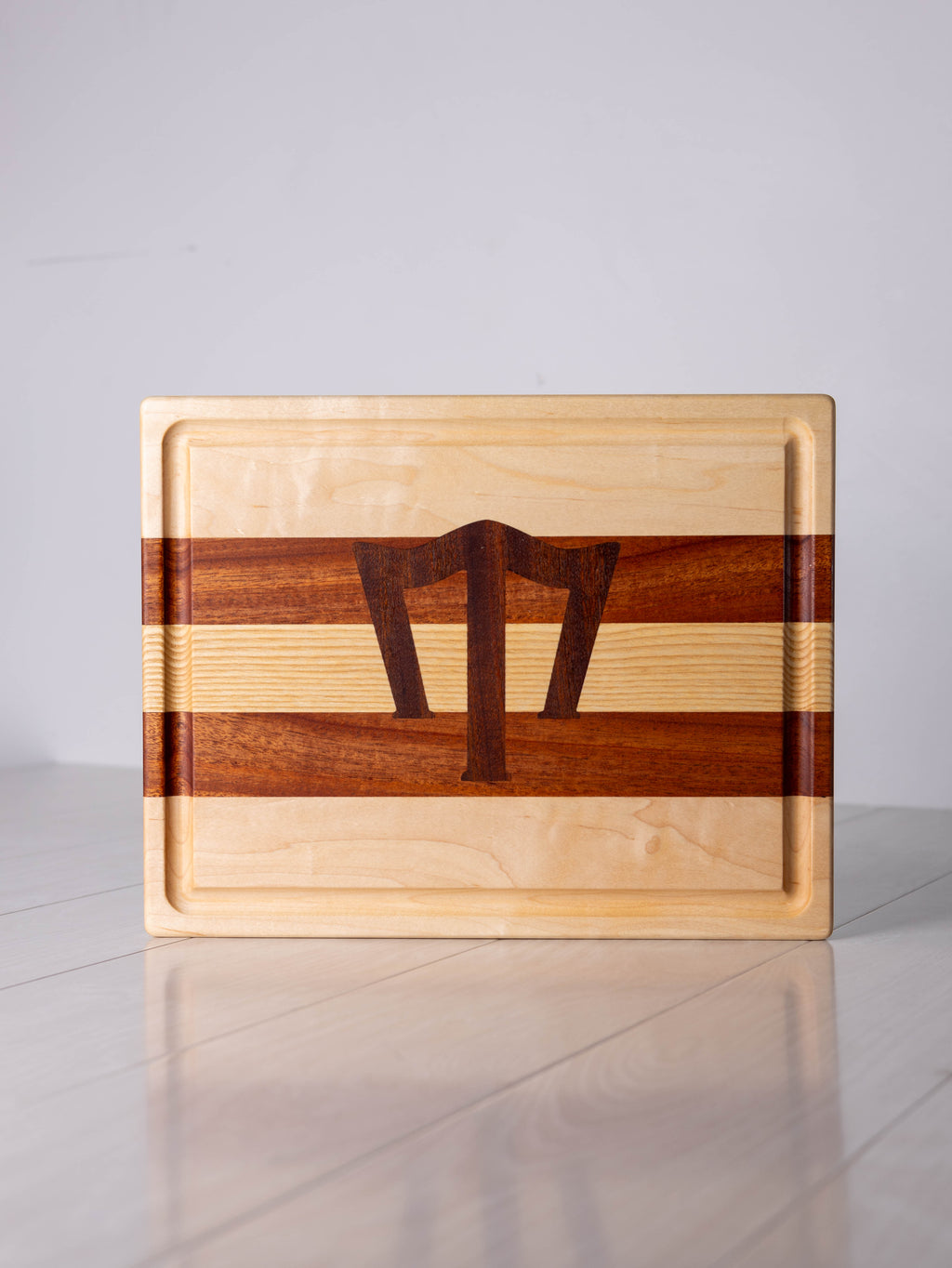Maple/Mahogany/ Ash w/ Mahogany inlay Cutting Board