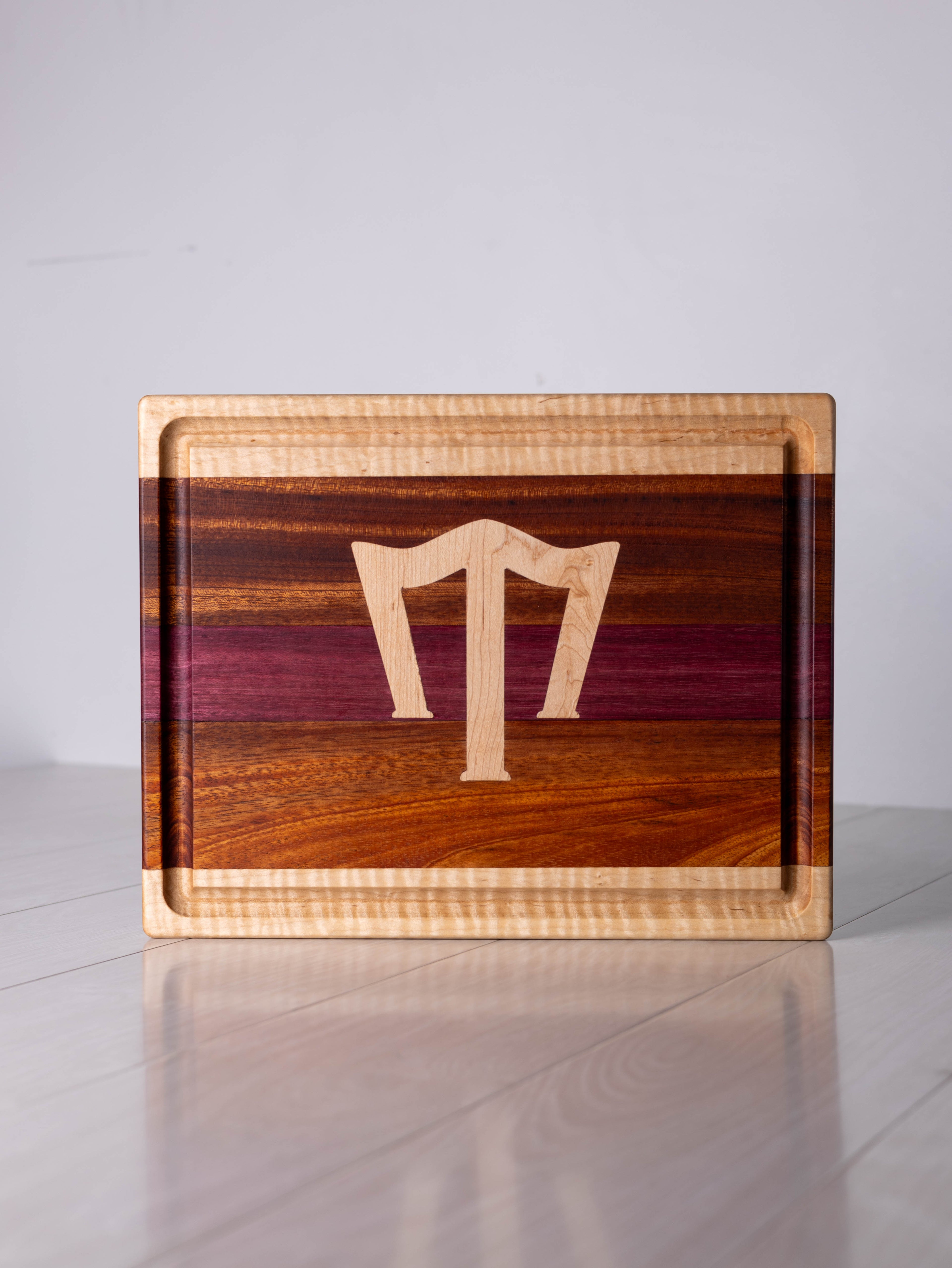 Maple/Mahogany/Purple Heart w/ Maple inlay Cutting Board