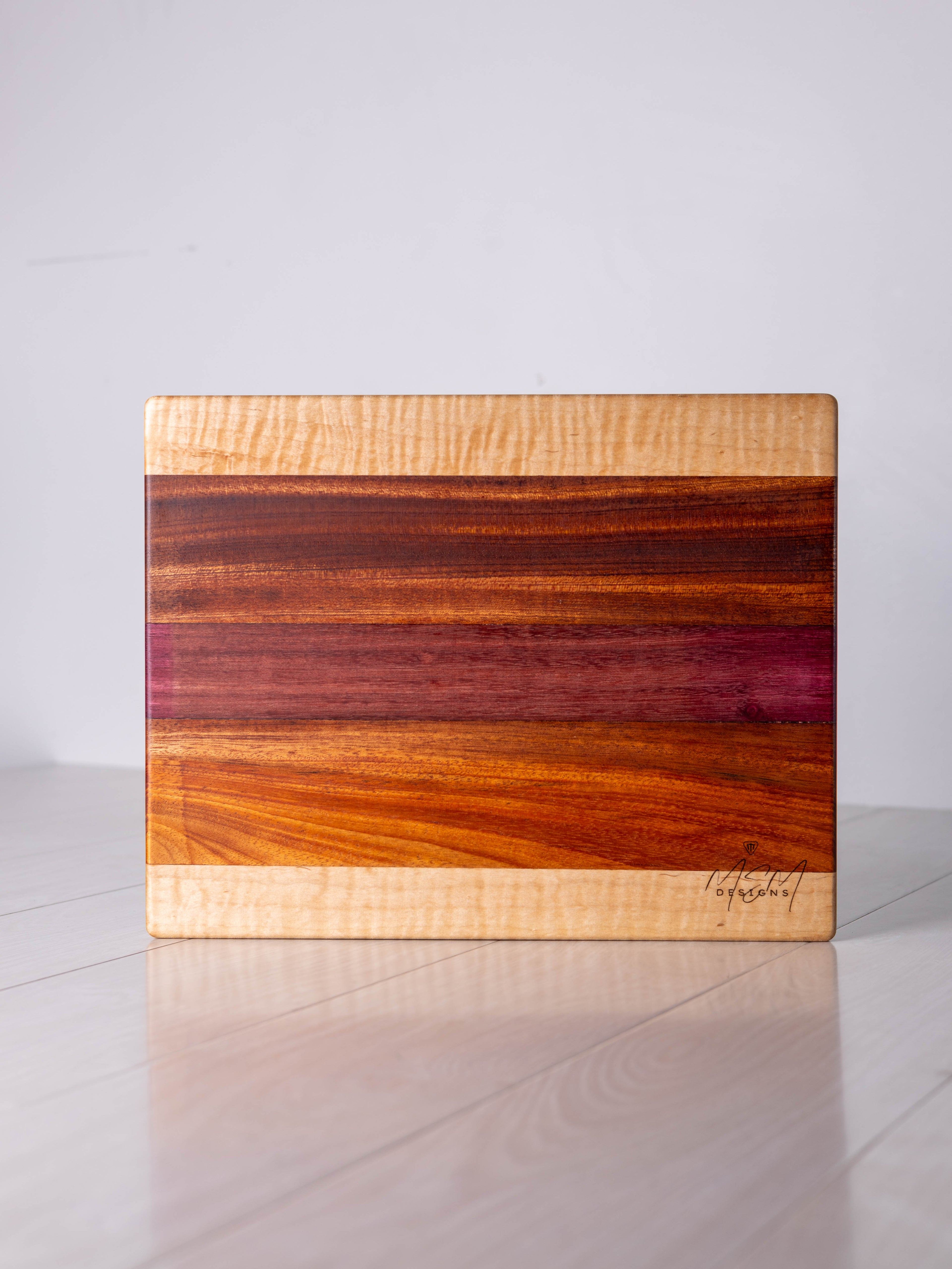 Maple/Mahogany/Purple Heart w/ Maple inlay Cutting Board