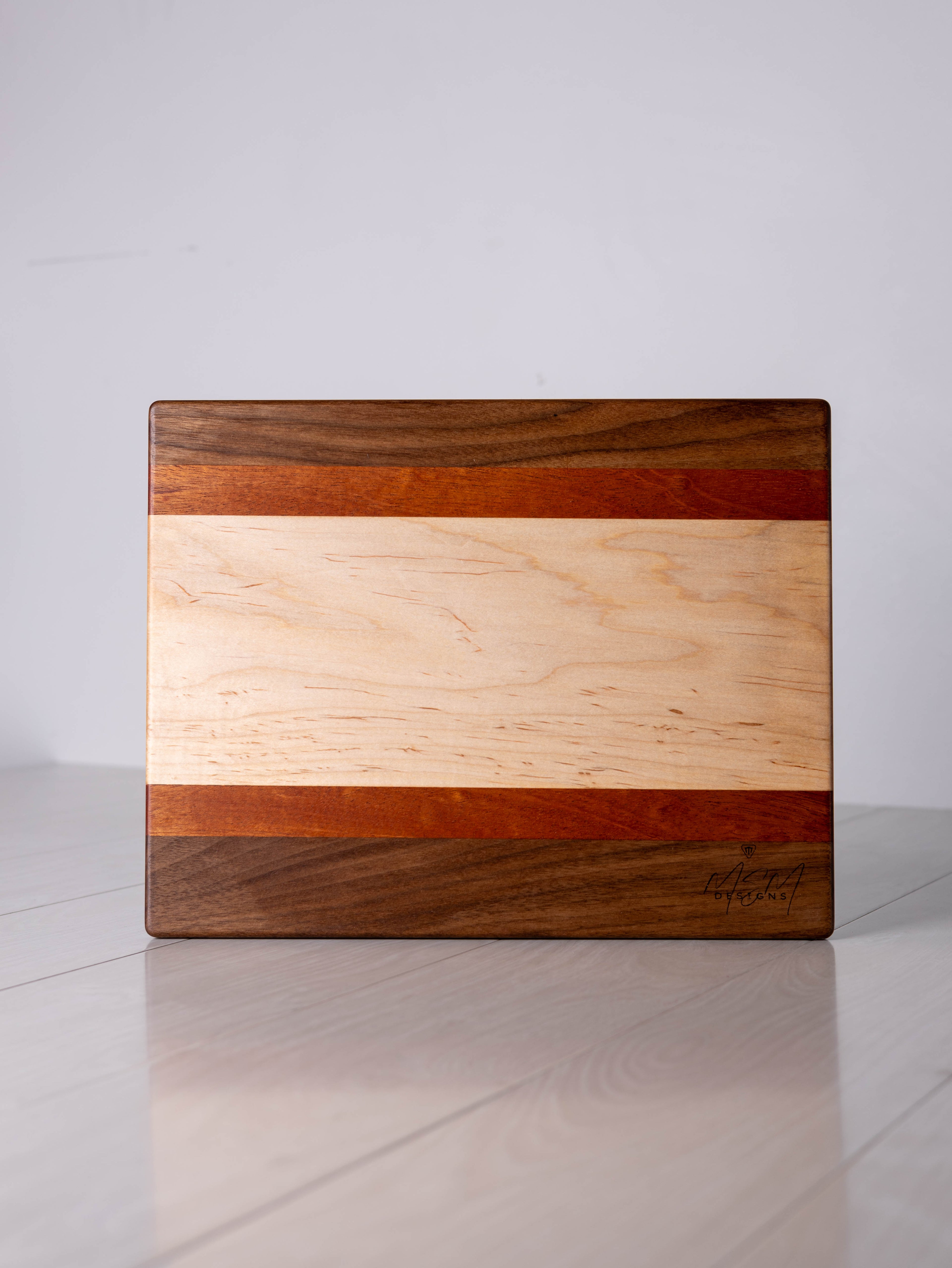 Walnut/Mahogany/ Maple w/ Mahogany inlay Cutting Board