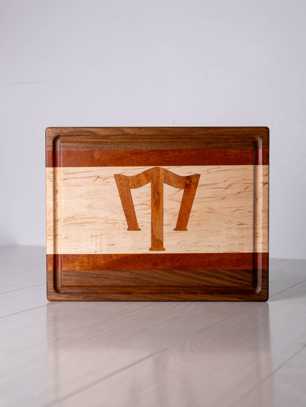Walnut/Mahogany/ Maple w/ Mahogany inlay Cutting Board