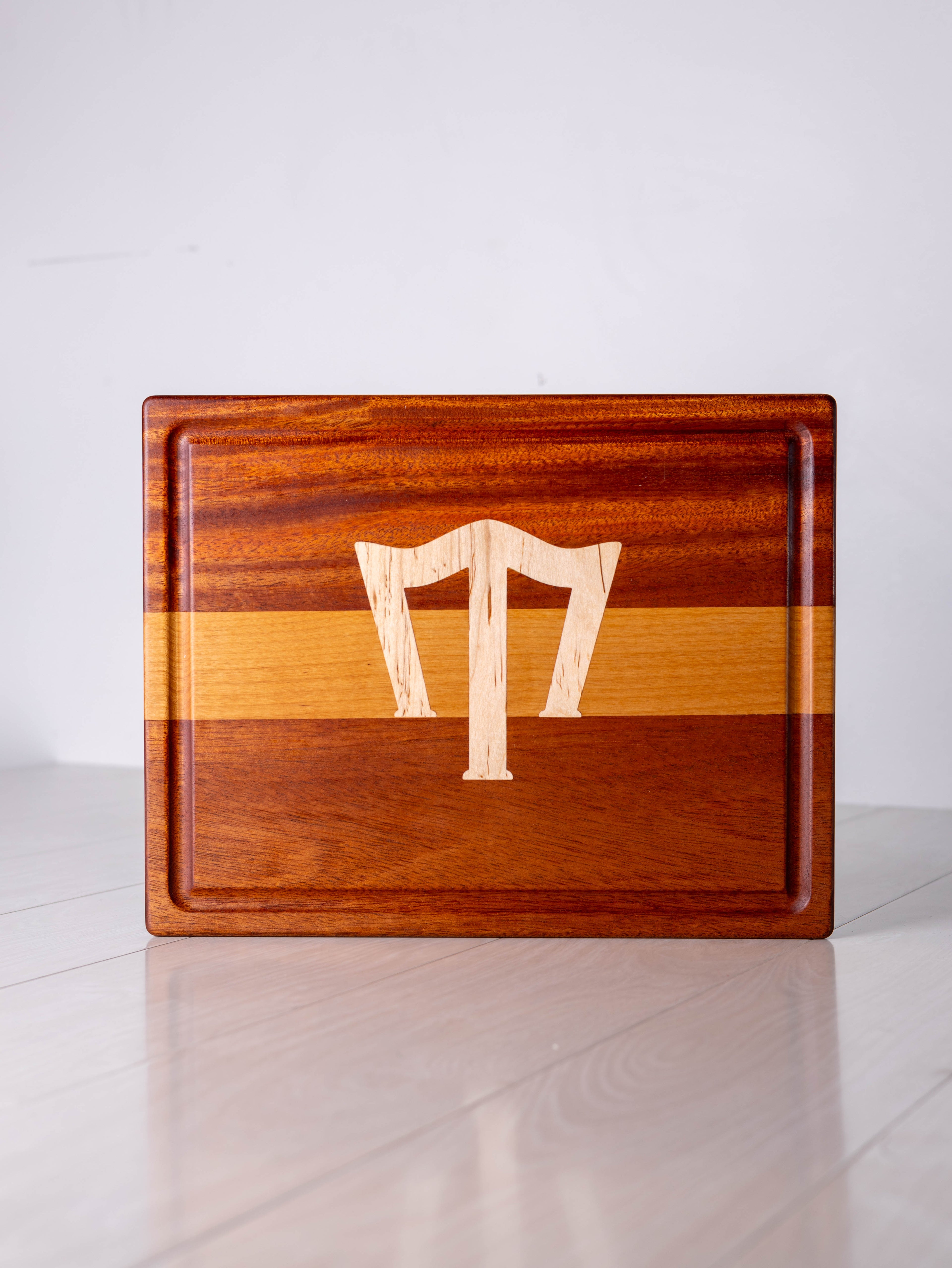 Mahogany / Ash w/ Maple inlay Cutting Board