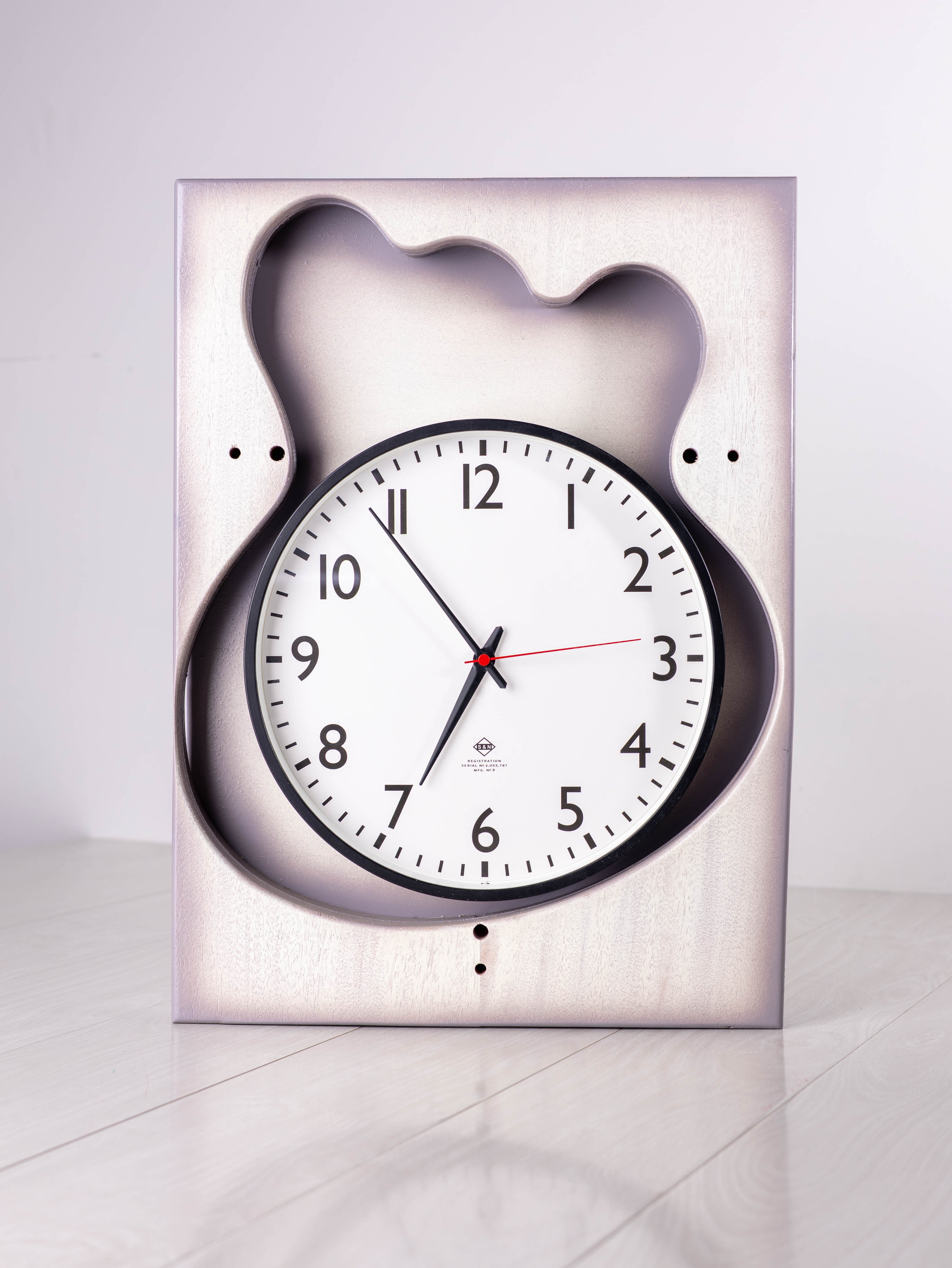 Moth Wing Ash Guitar Body Clock